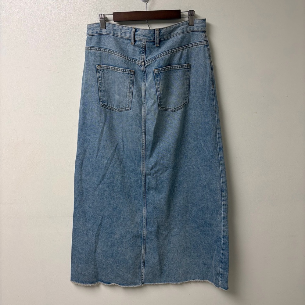Pilcro EUC Madi Front Slit Denim Maxi‎ Skirt Size 14 - Picture 7 of 8